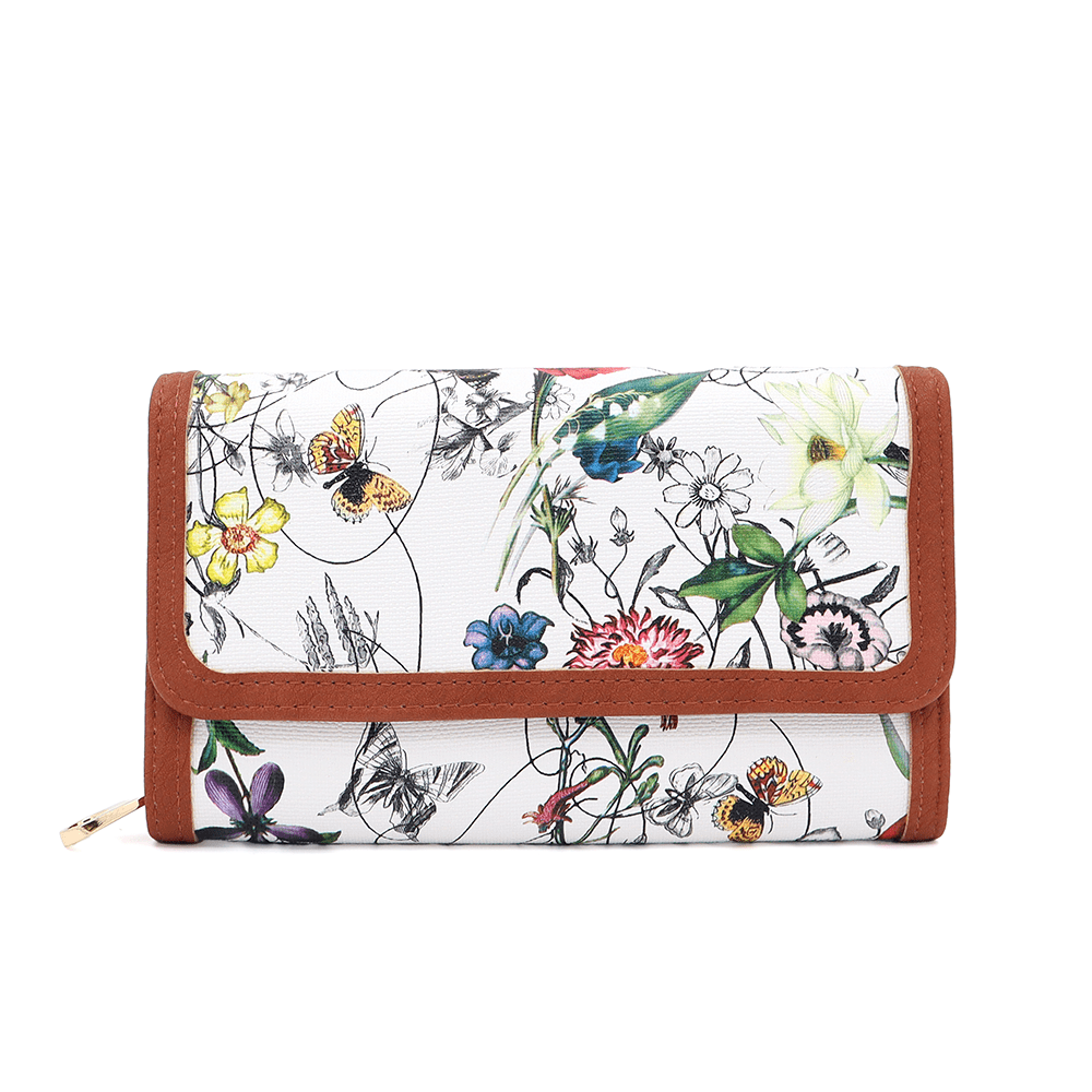 Női pénztárca virágmintával