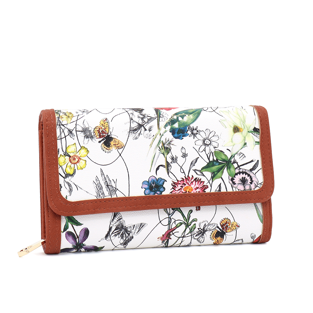 Női pénztárca virágmintával