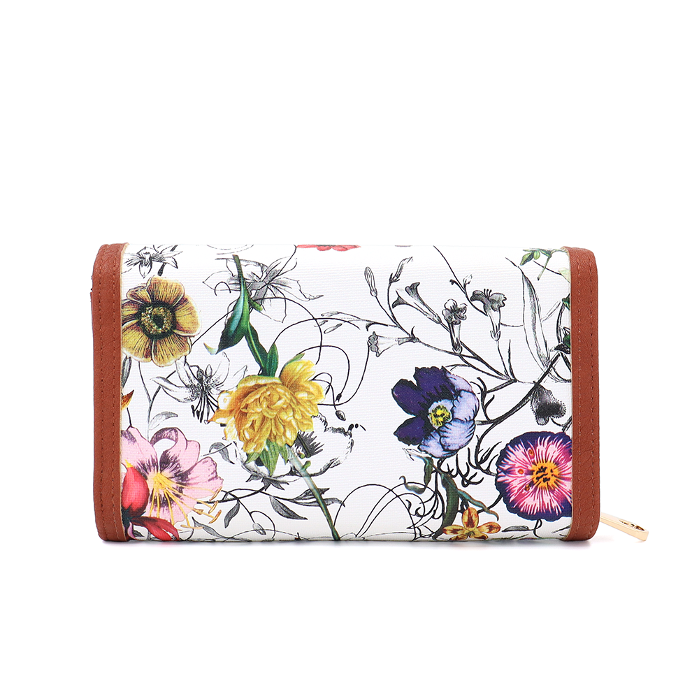 Női pénztárca virágmintával