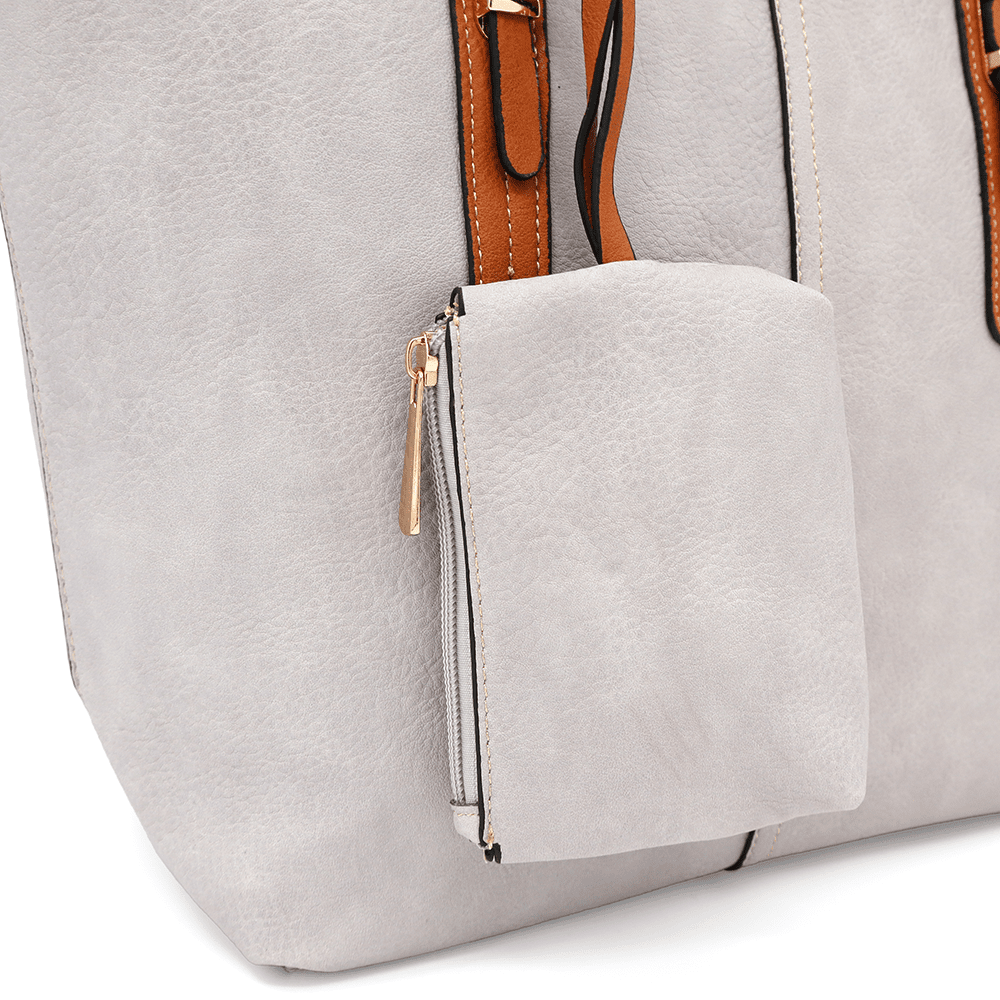 Női táska Amelia függő pénztárcával - szürke