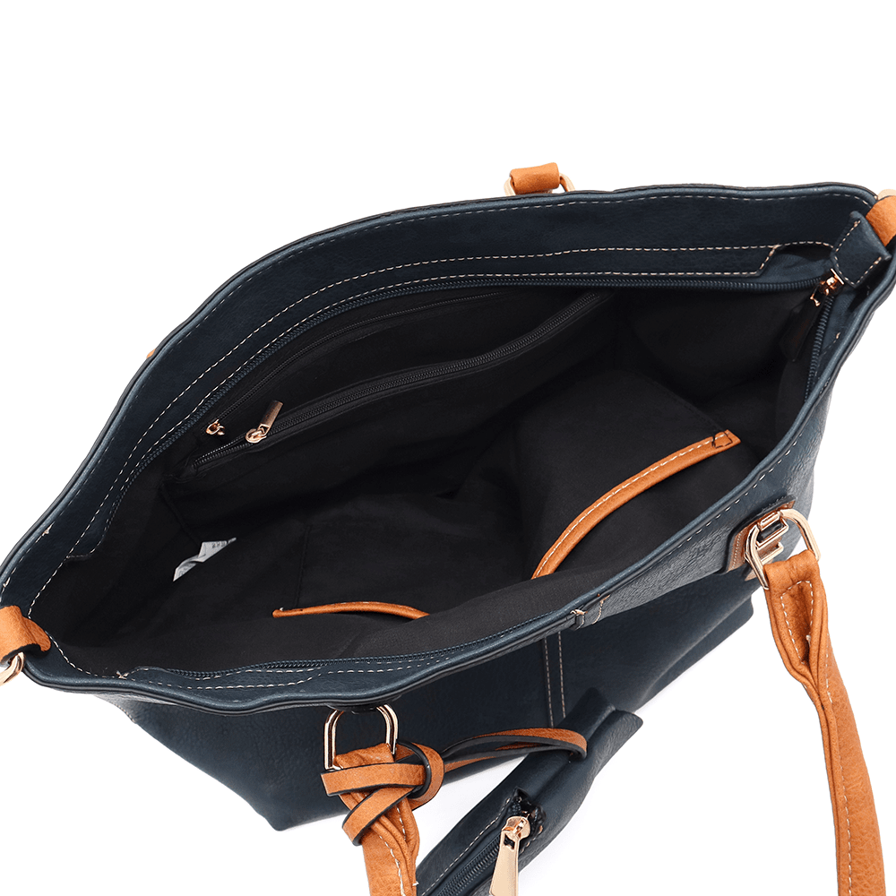 Női táska Amelia függő pénztárcával - sötétkék