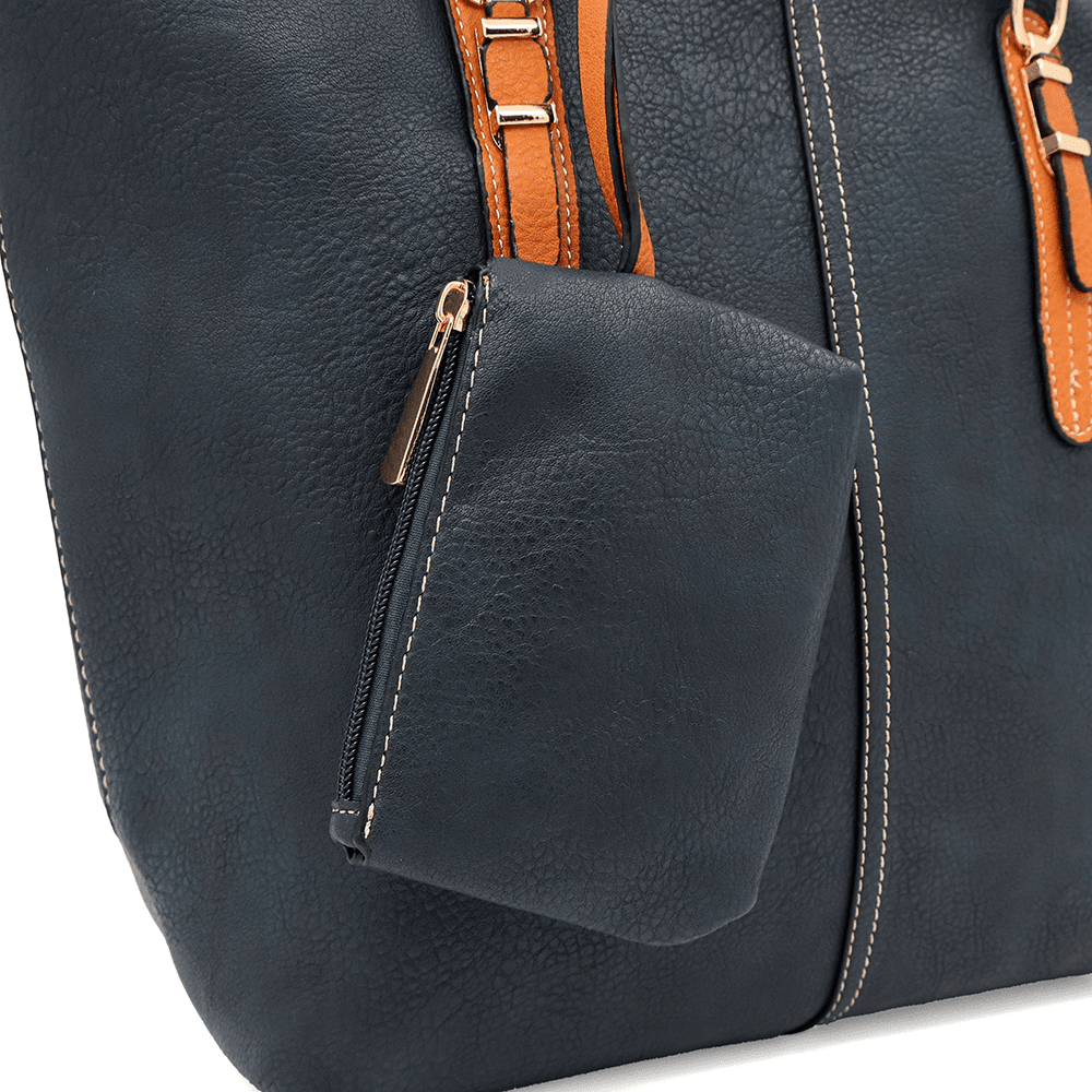 Női táska Amelia függő pénztárcával - sötétkék