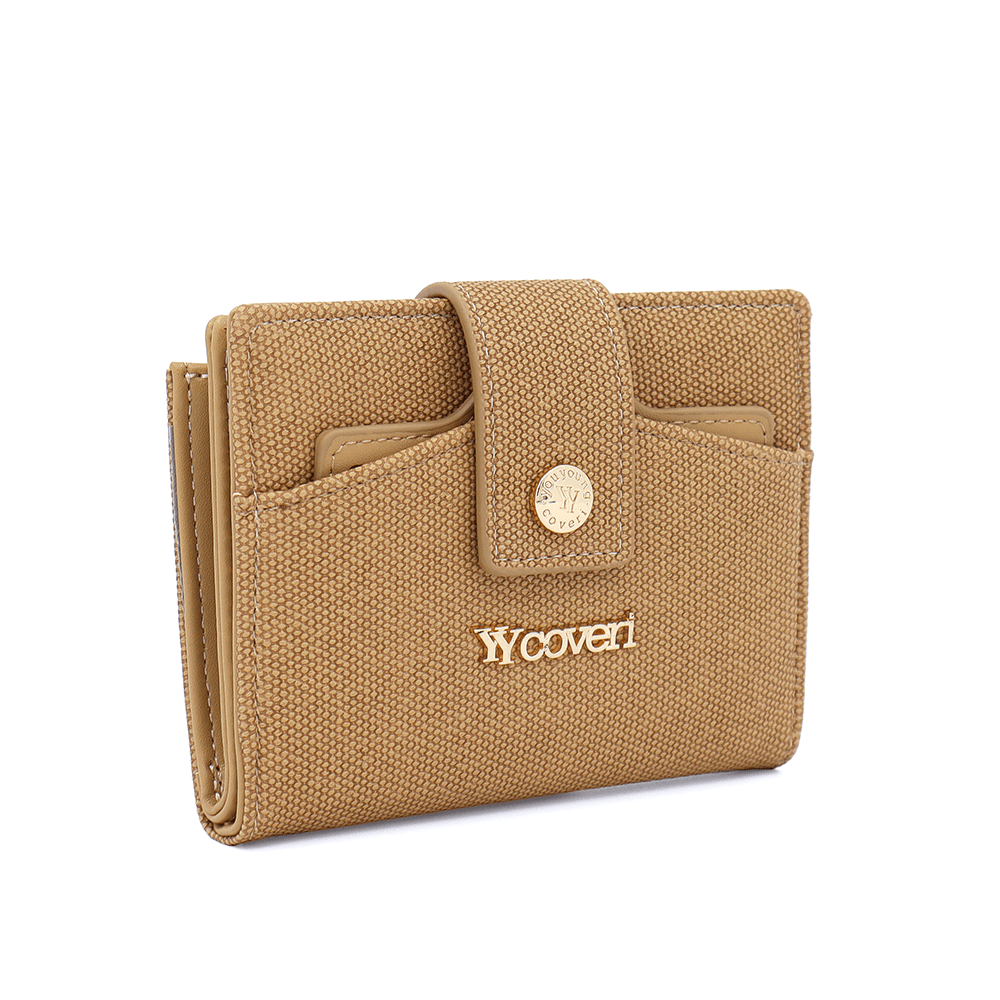 Női pénztárca levehető kártyatartóval - barna