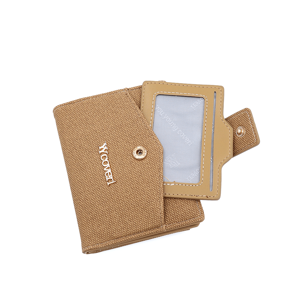 Női pénztárca levehető kártyatartóval - barna