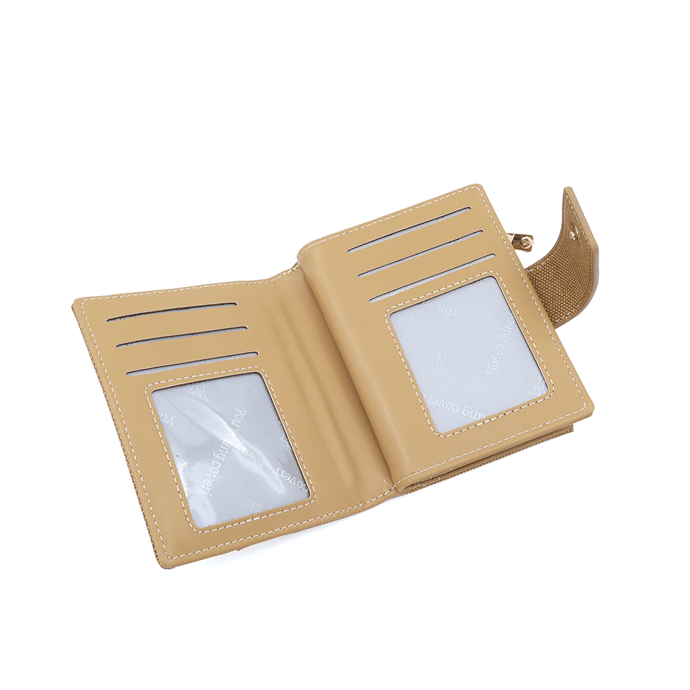 Női pénztárca levehető kártyatartóval - barna