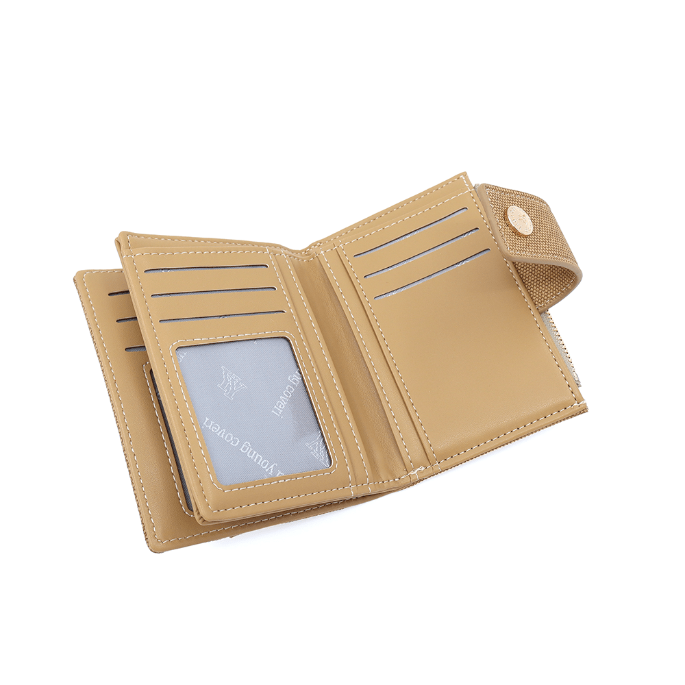 Női pénztárca levehető kártyatartóval - barna