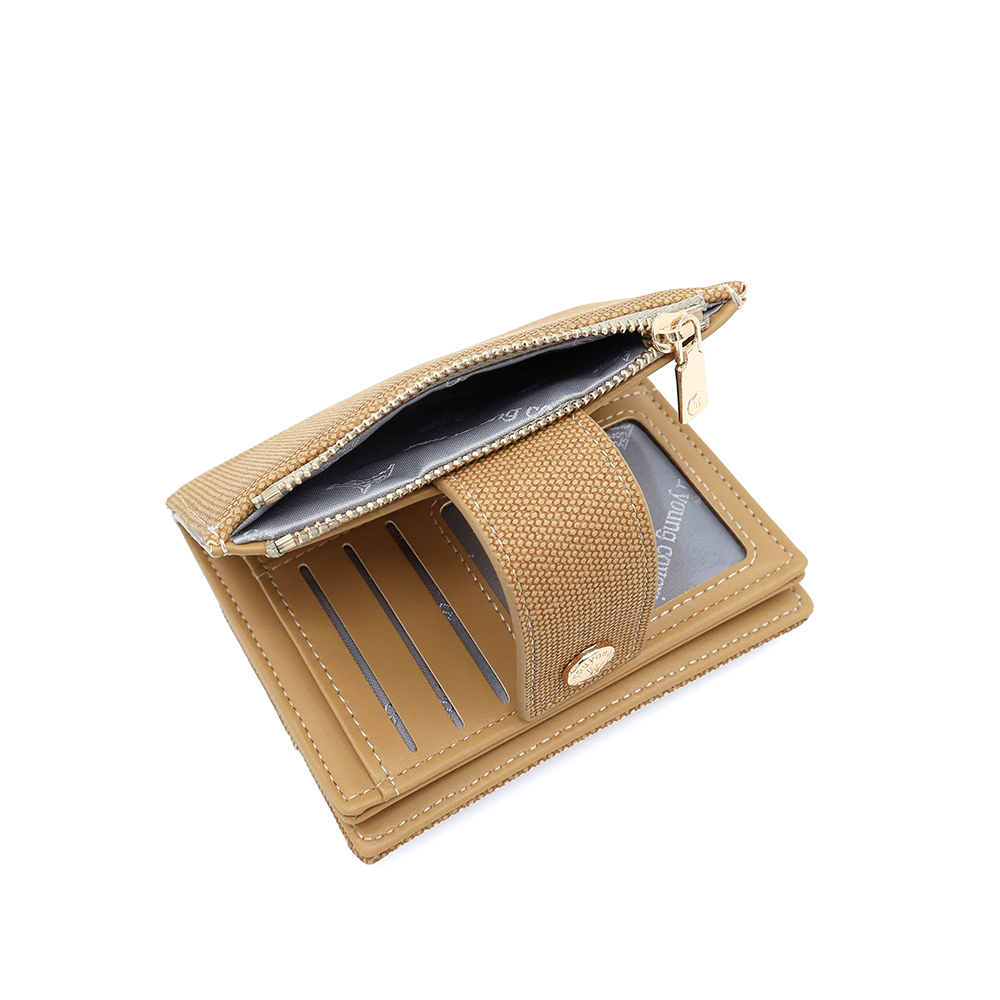 Női pénztárca levehető kártyatartóval - barna