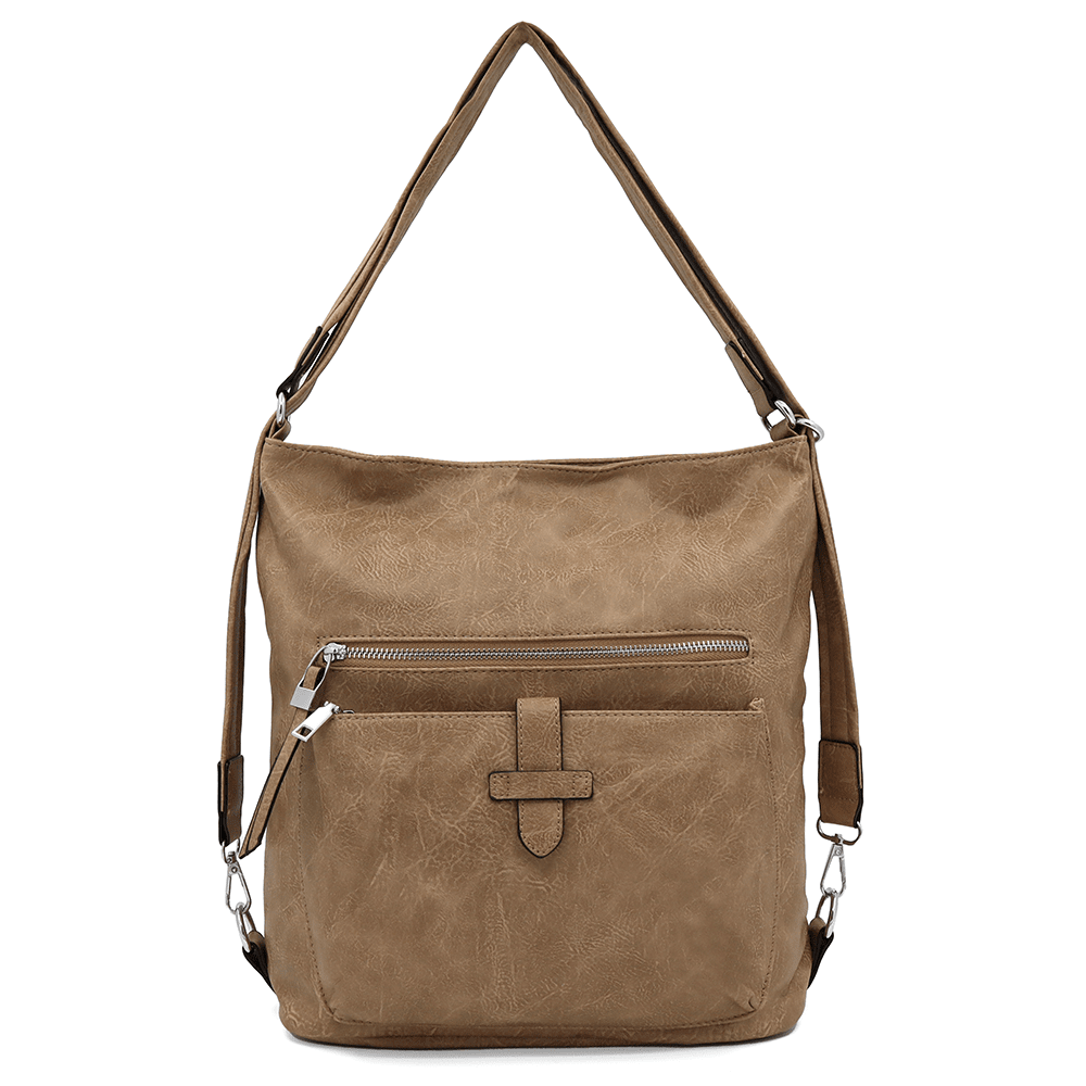 2 az 1-ben - Nagy táska és hátizsák Deana - barna