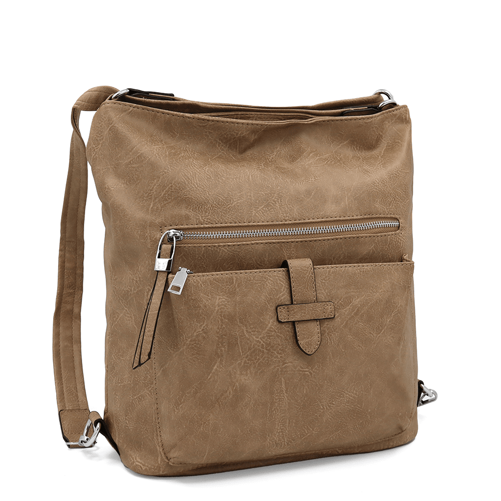 2 az 1-ben - Nagy táska és hátizsák Deana - barna