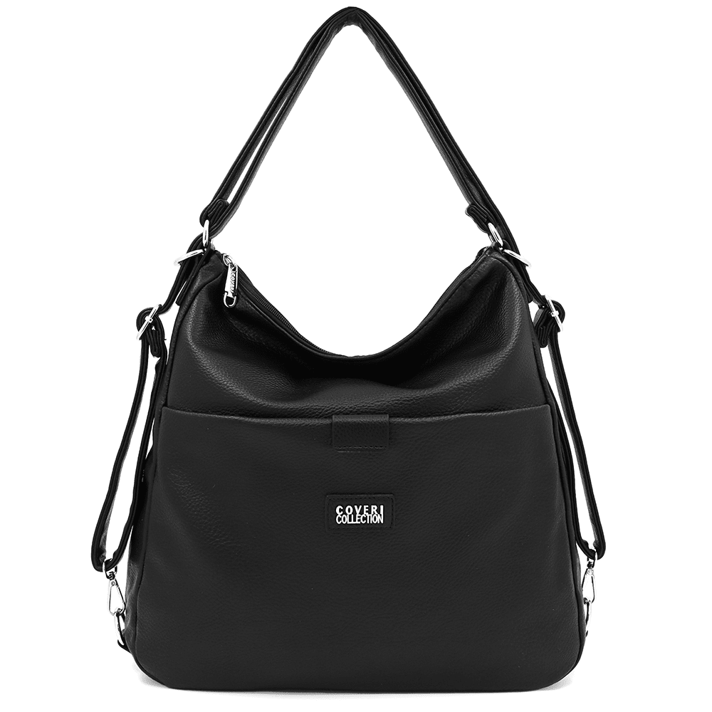 2 az 1-ben - Nagy táska és hátizsák Mila - fekete