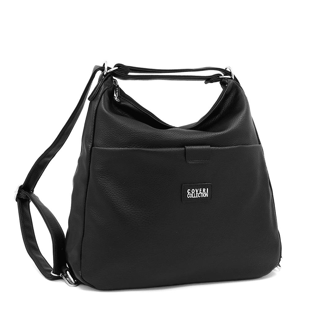 2 az 1-ben - Nagy táska és hátizsák Mila - fekete