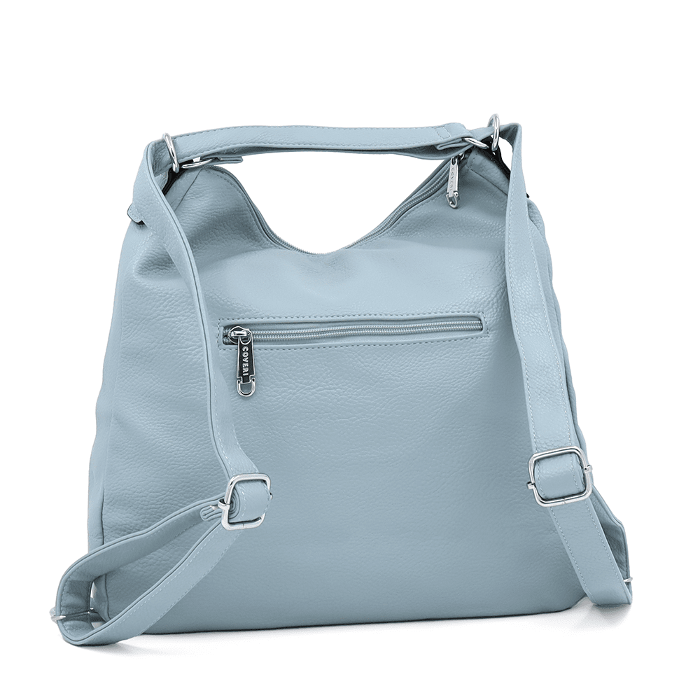 2 az 1-ben - Nagy táska és hátizsák Mila - világoskék