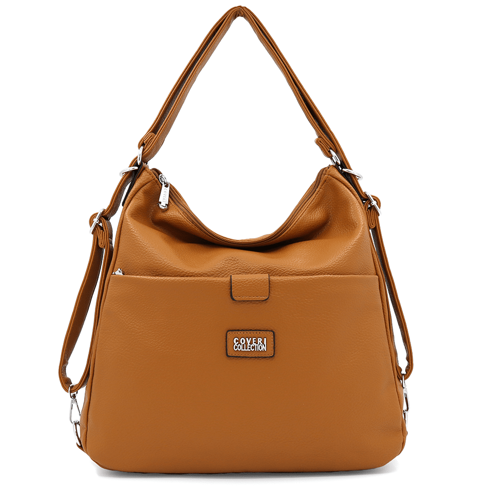 2 az 1-ben - Nagy táska és hátizsák Mila - cseréptetű barna