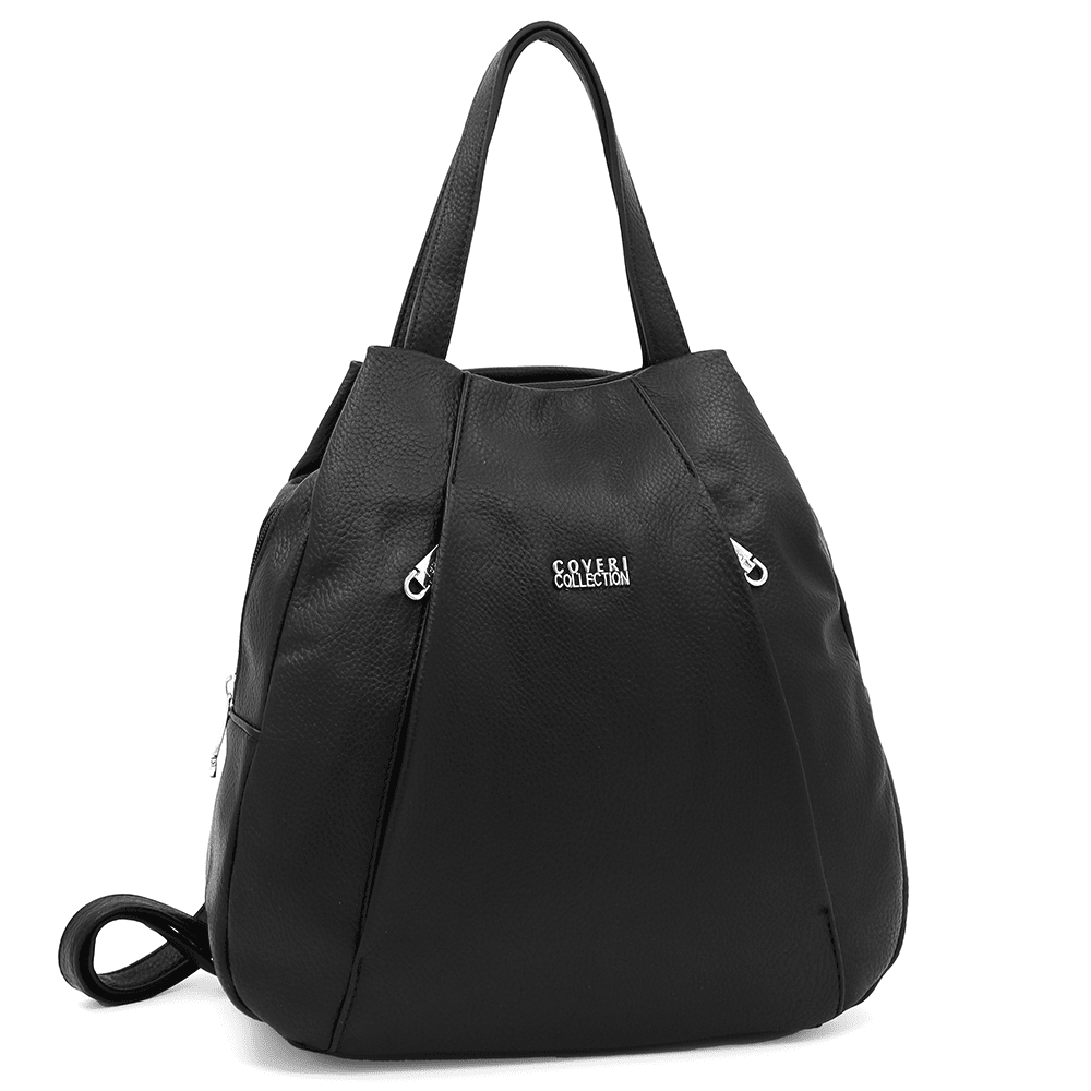 2 az 1-ben - Edita hátizsák és táska - fekete