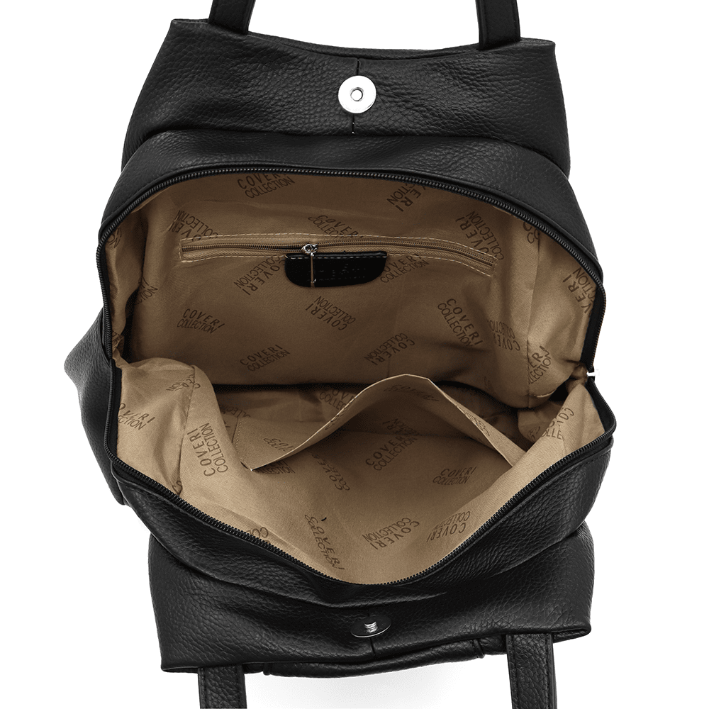 2 az 1-ben - Edita hátizsák és táska - fekete