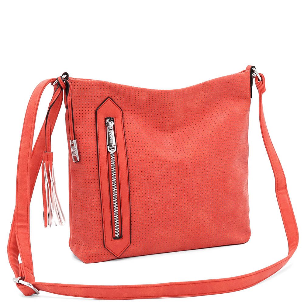Női válltáska - korall