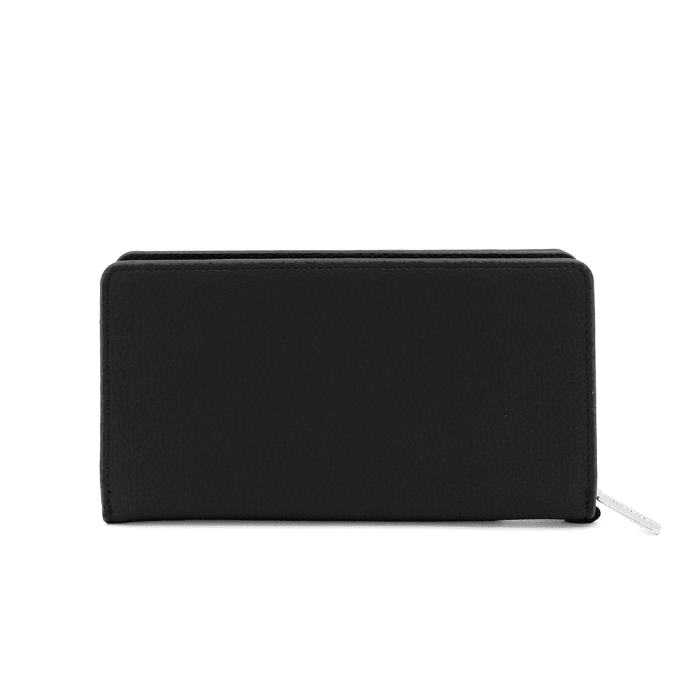 Pénztárca fogantyúval és levehető kártyatartóval - fekete