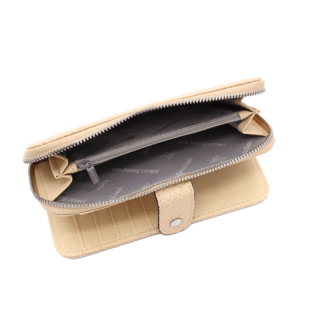 Nagy női pénztárca - világosbarna