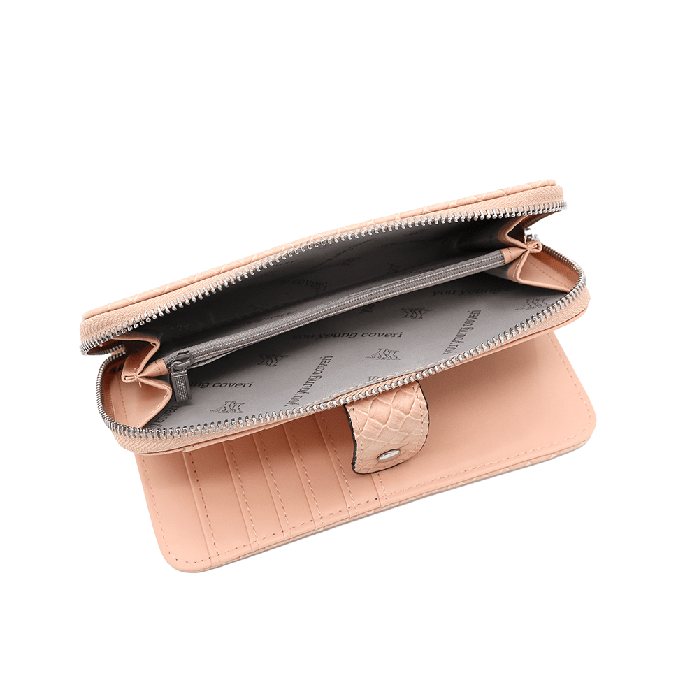 Голямо дамско портмоне - розово