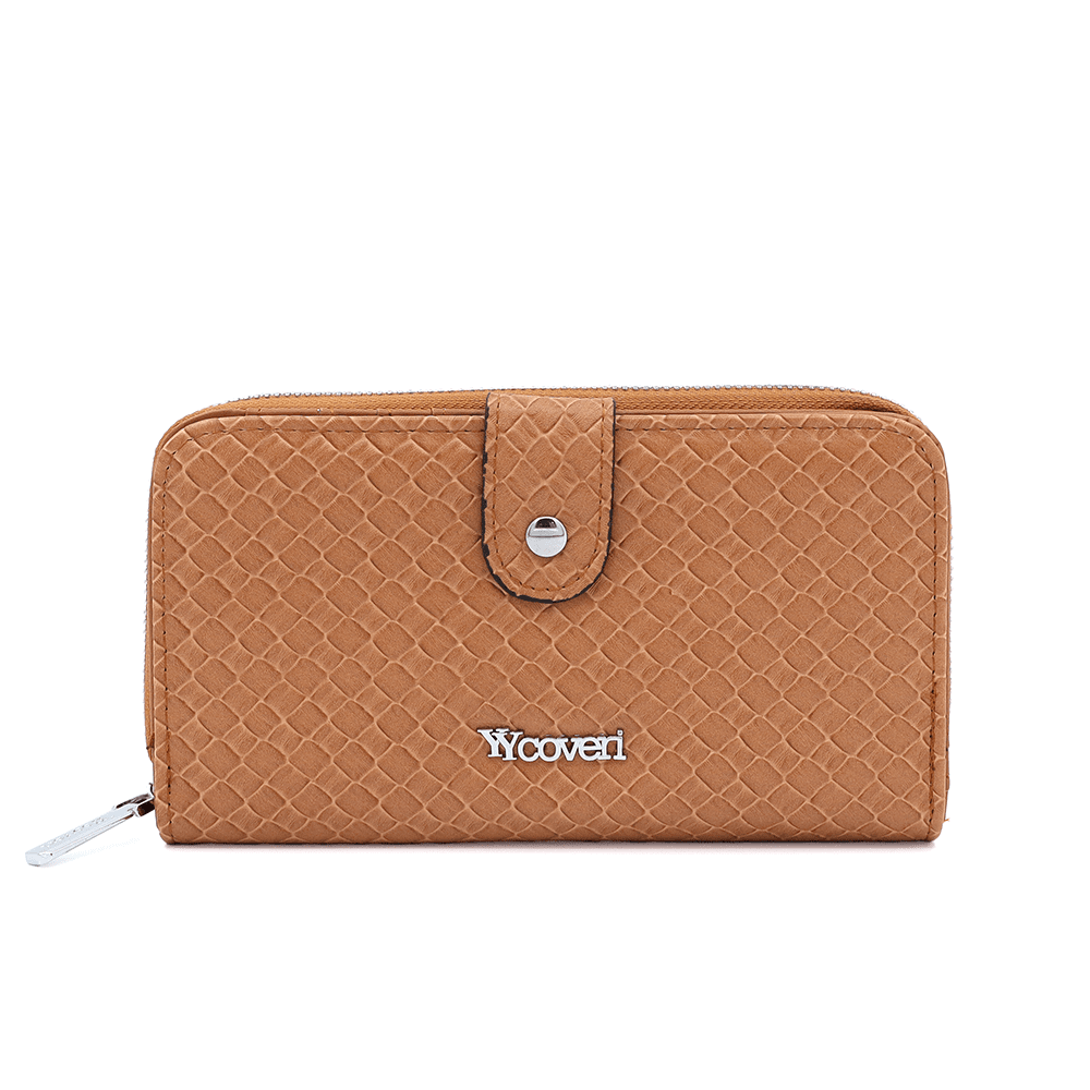 Nagy női pénztárca - cserépbarna