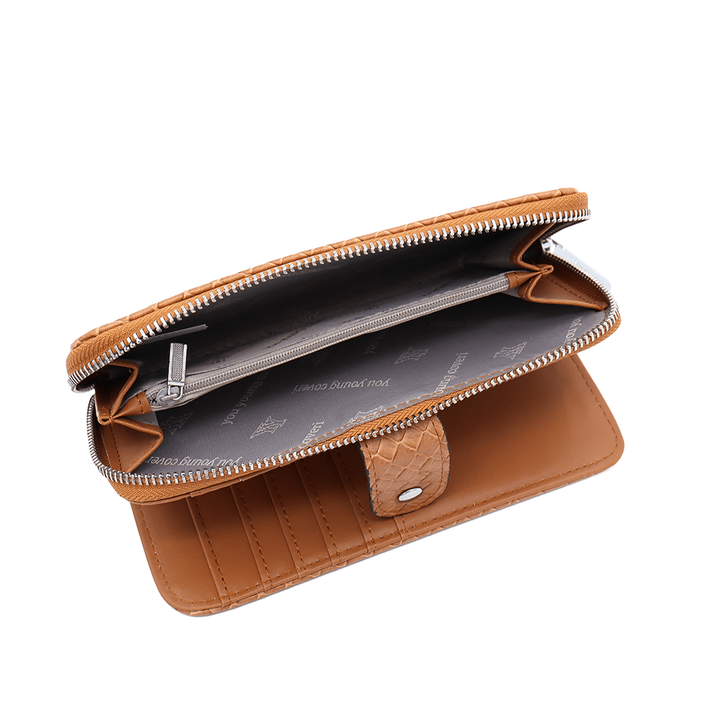 Nagy női pénztárca - cserépbarna