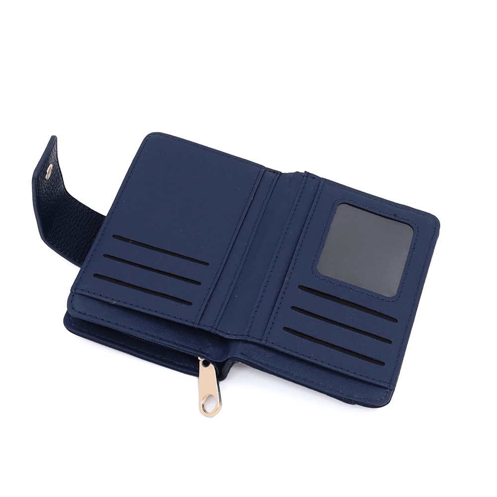 Női pénztárca levehető kártyatartóval - sötétkék