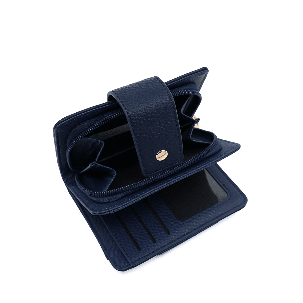 Női pénztárca levehető kártyatartóval - sötétkék