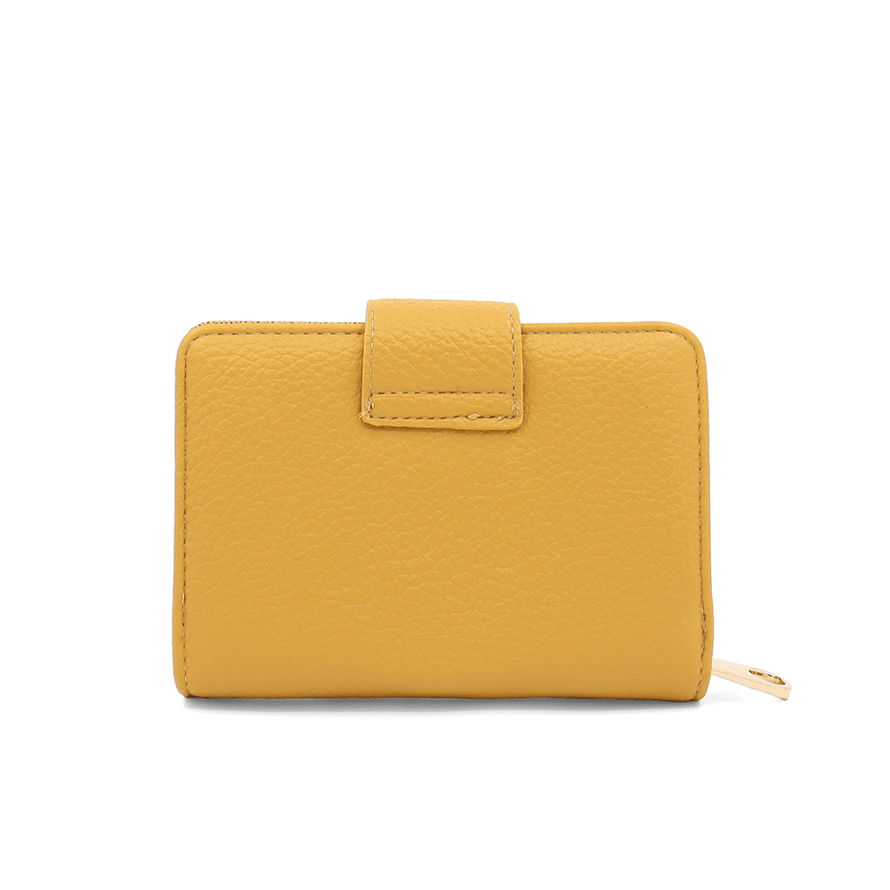 Női pénztárca levehető kártyatartóval - mustársárga