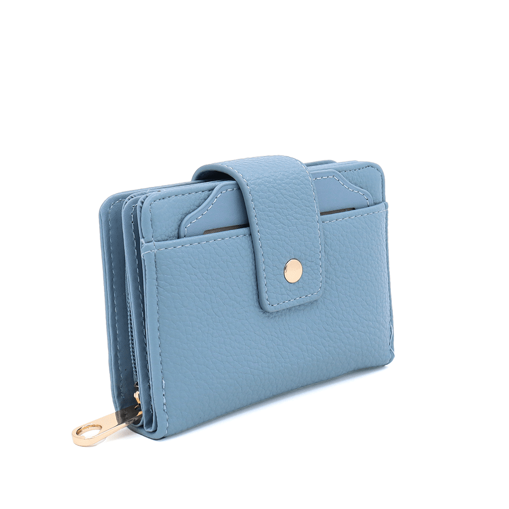 Női pénztárca levehető kártyatartóval - kék