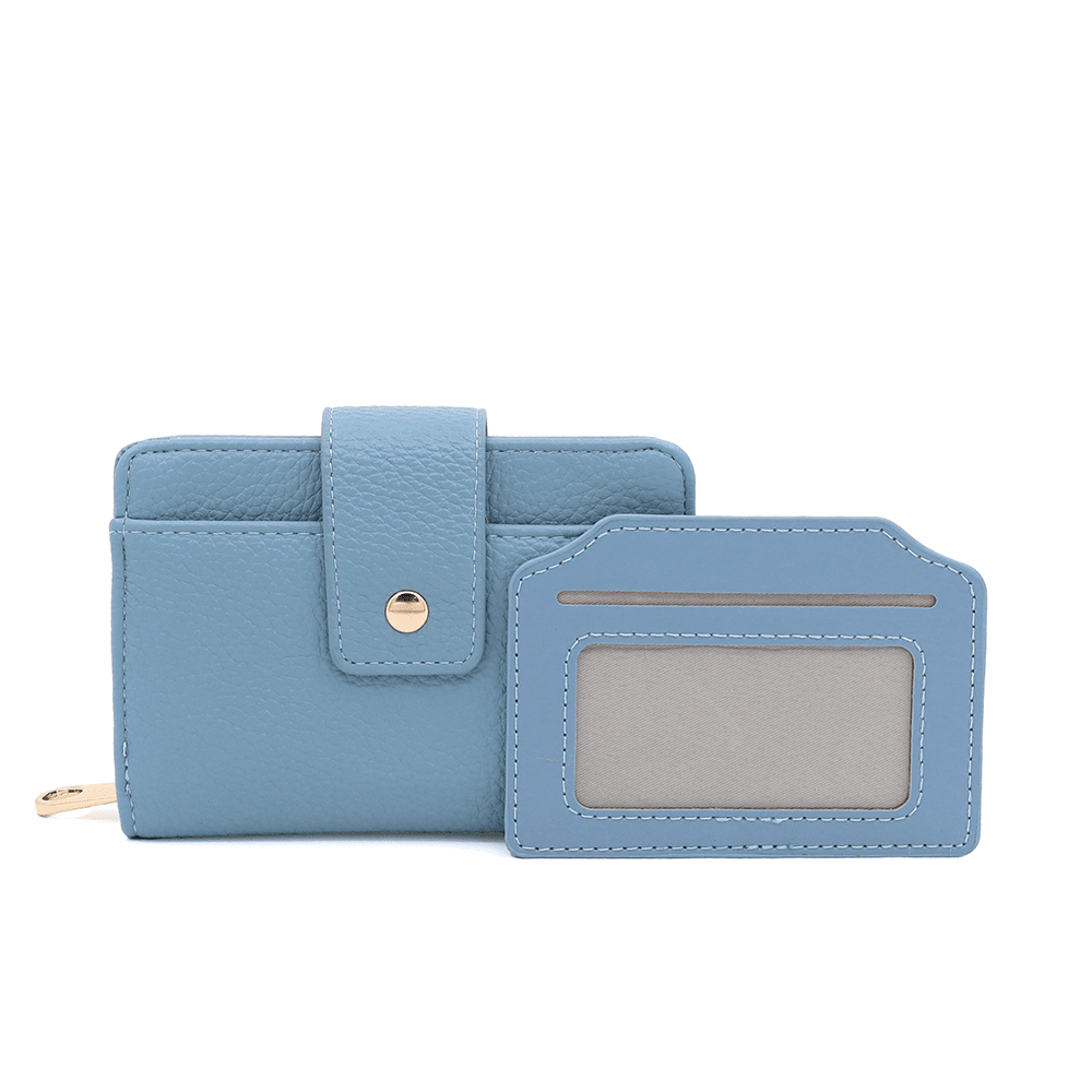 Női pénztárca levehető kártyatartóval - kék