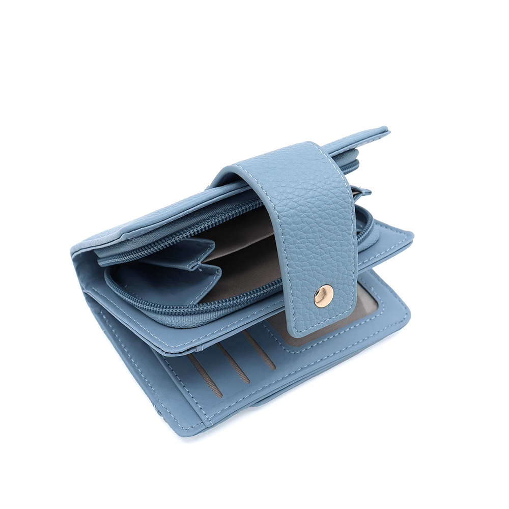 Női pénztárca levehető kártyatartóval - kék