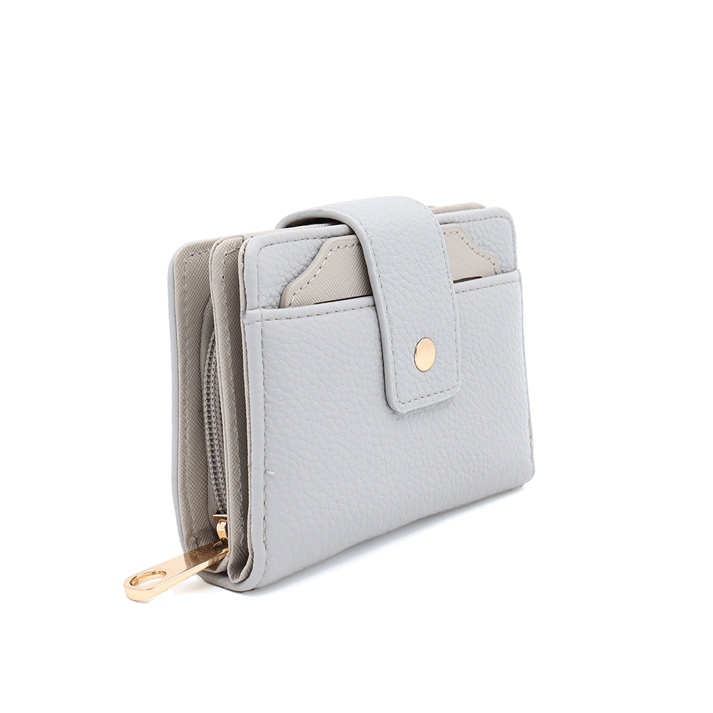 Női pénztárca levehető kártyatartóval - világosszürke
