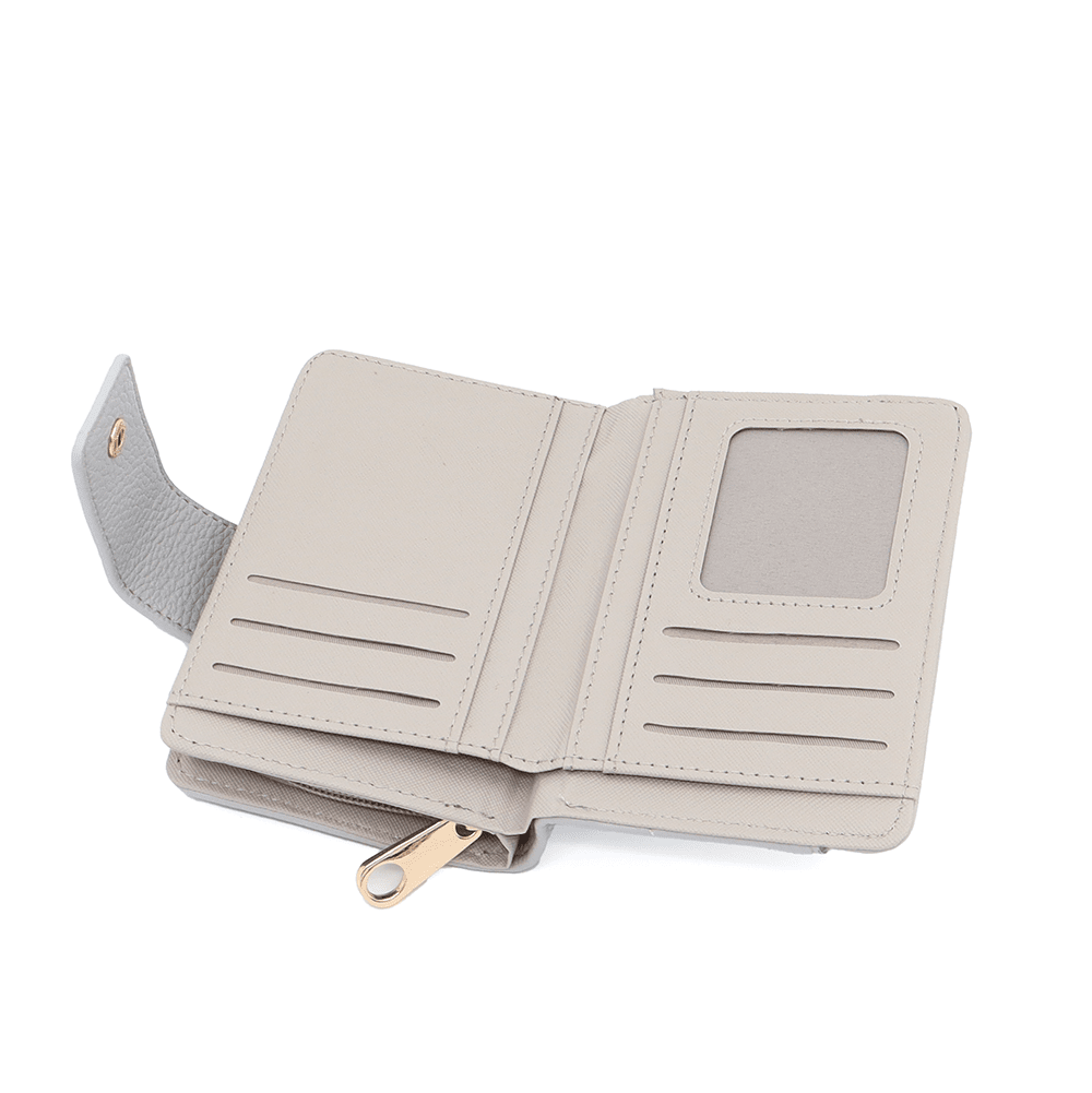 Női pénztárca levehető kártyatartóval - világosszürke
