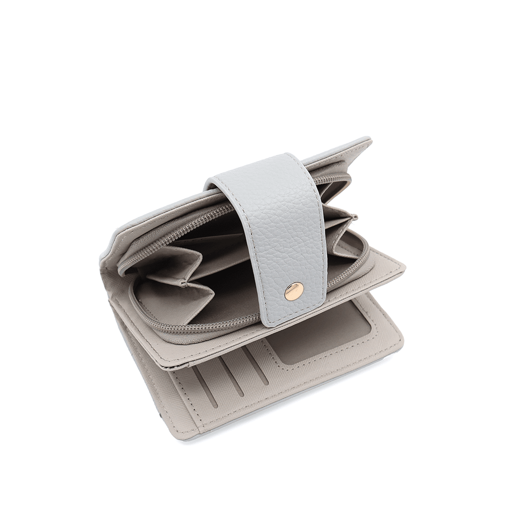 Női pénztárca levehető kártyatartóval - világosszürke