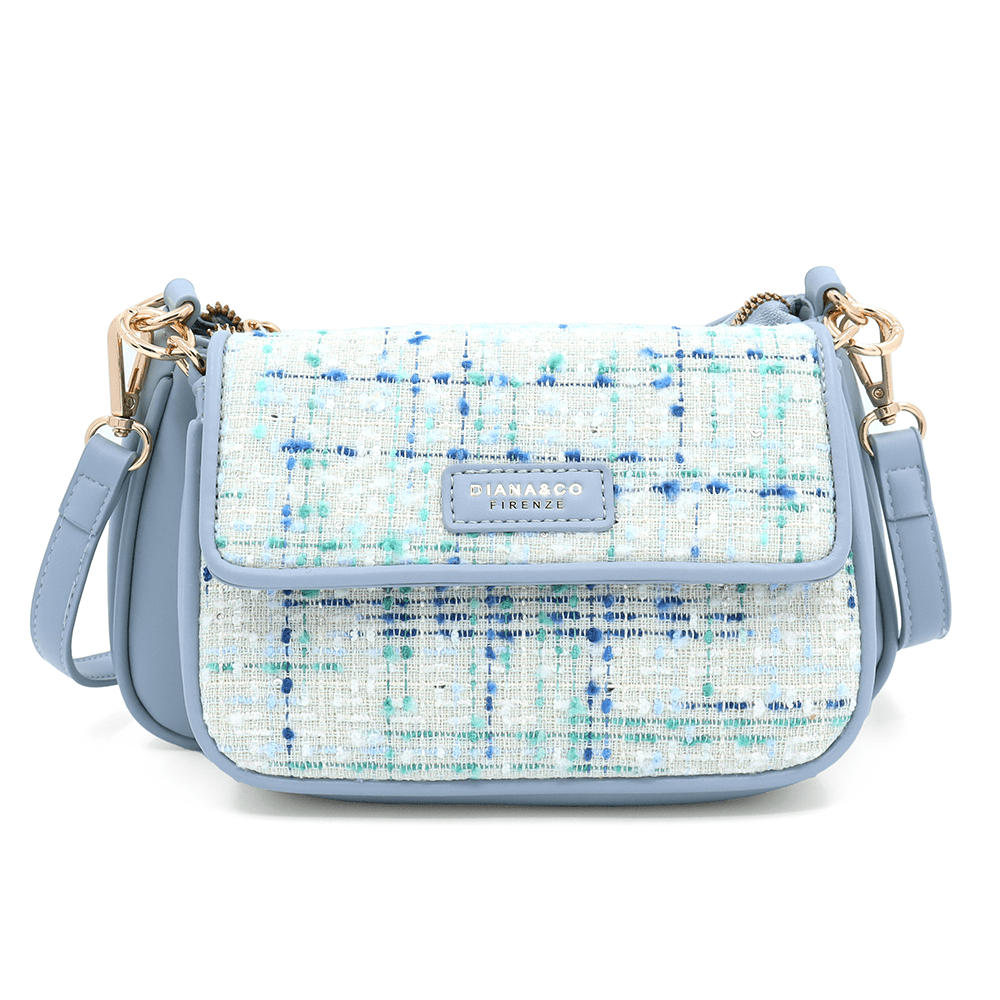 Diana & Co - Női válltáska buklé részletekkel - kék