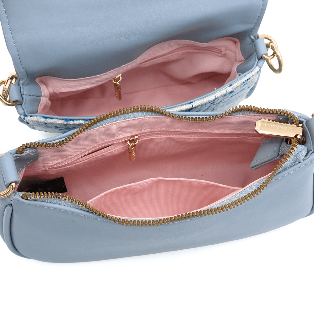 Diana & Co - Női válltáska buklé részletekkel - kék