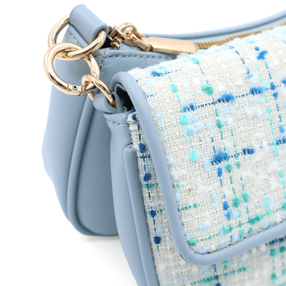 Diana & Co - Női válltáska buklé részletekkel - kék