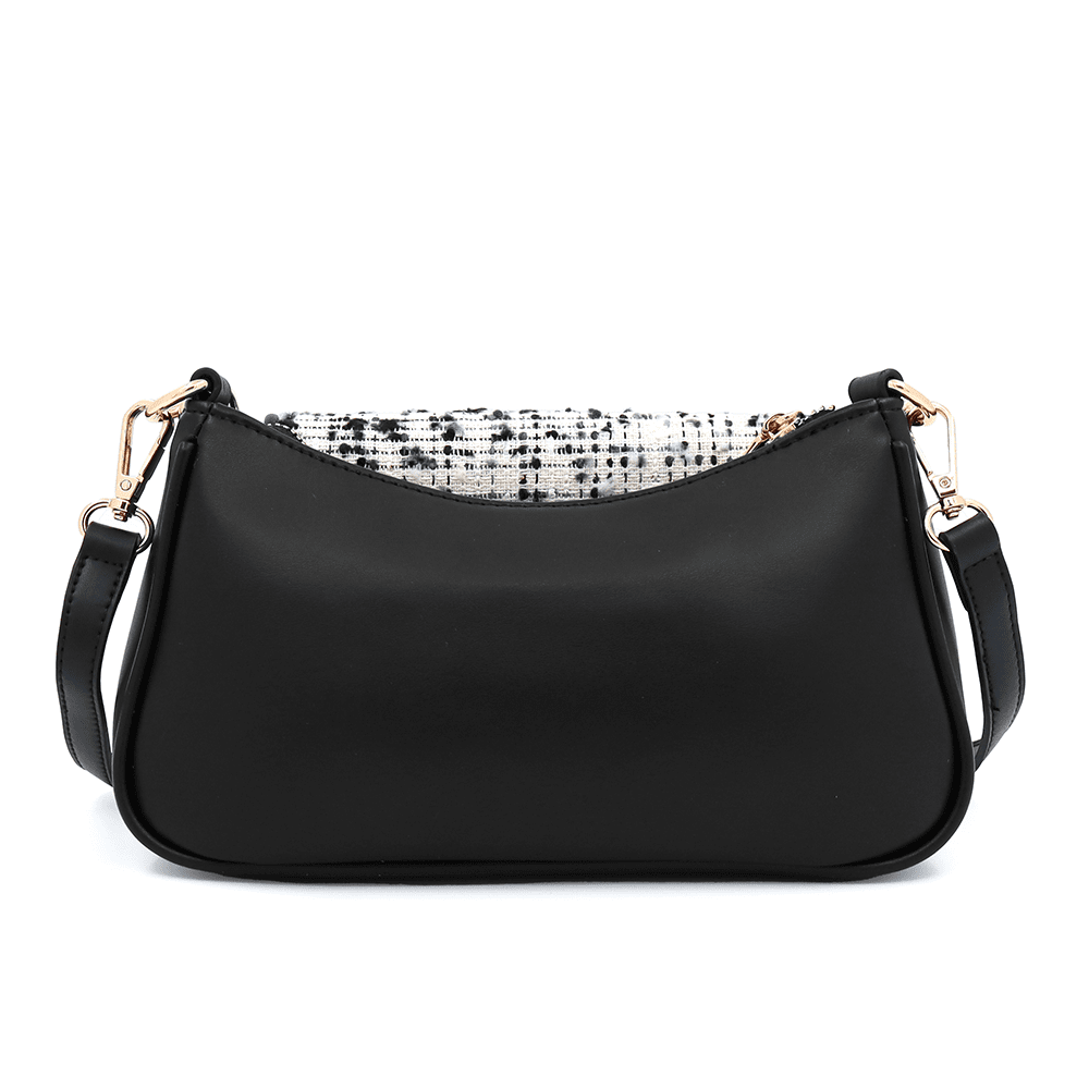 Diana & Co - Női válltáska buklé részletekkel - fekete