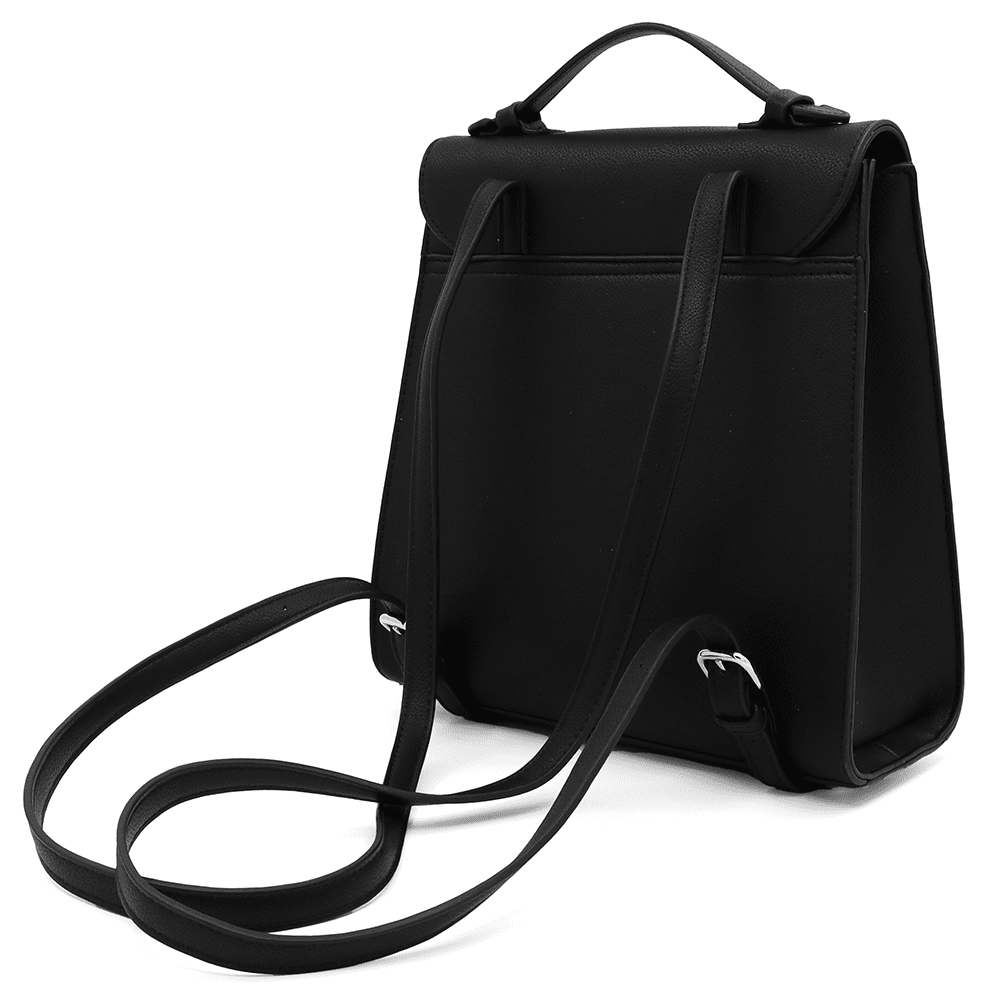 Diana & Co - Női hátizsák virágmintával - fekete