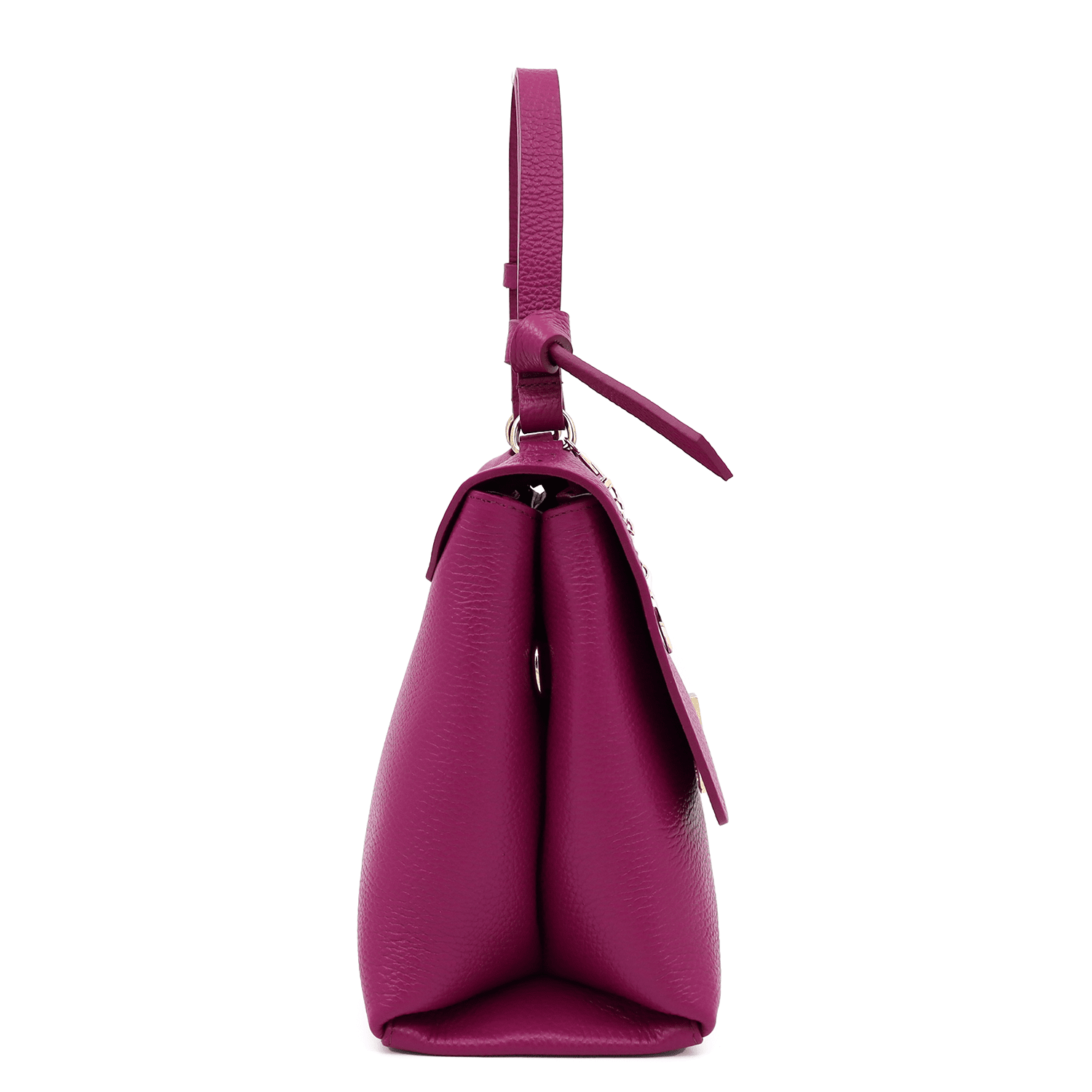 Női táska természetes bőrből Viola - sötét fukszia