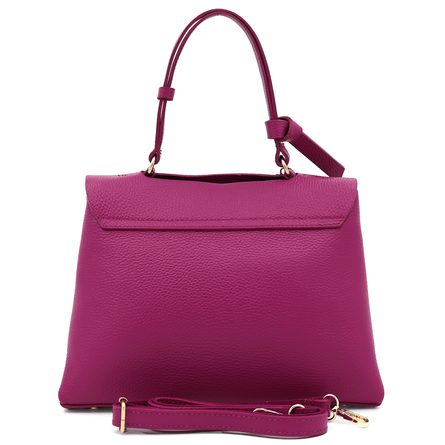 Női táska természetes bőrből Viola - sötét fukszia