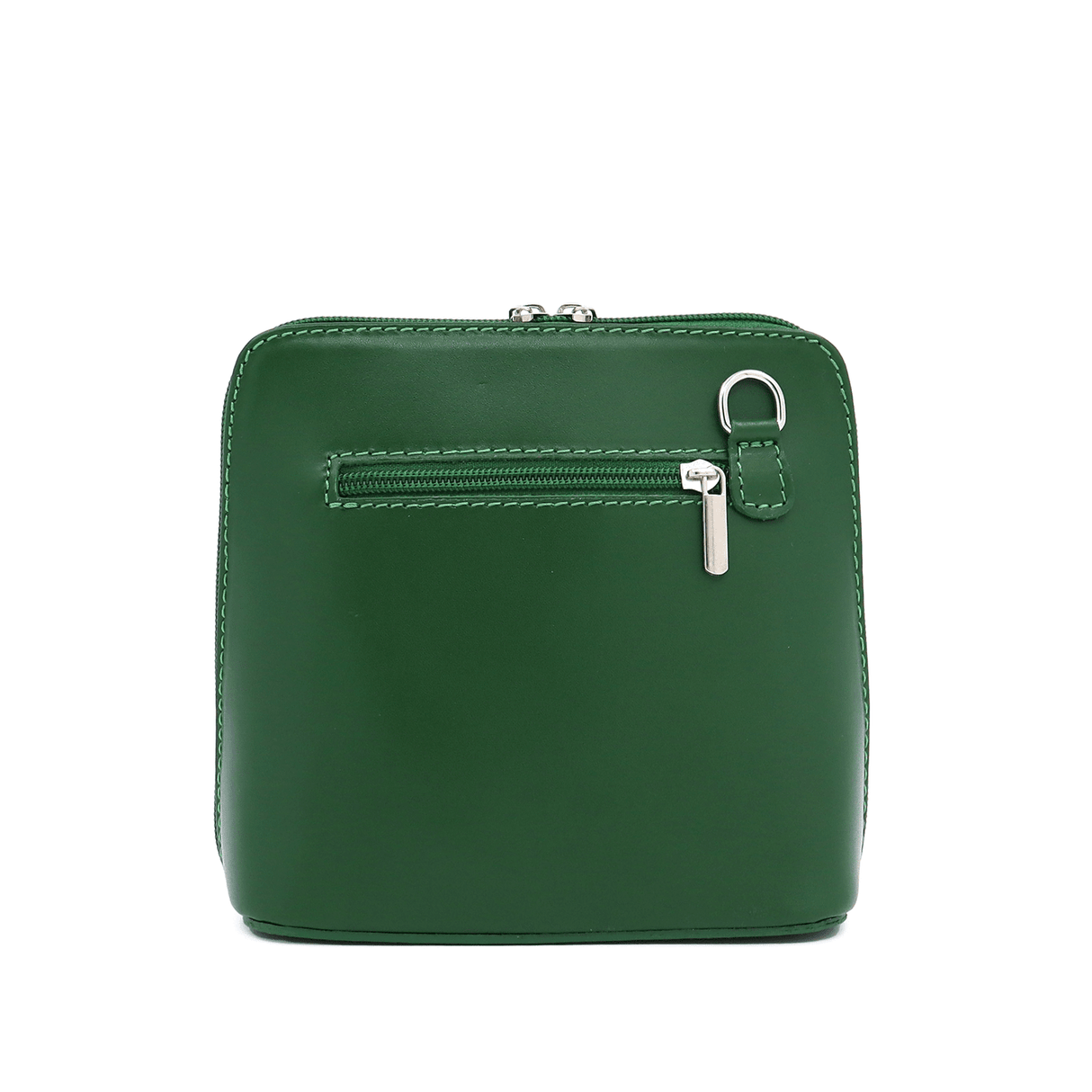 Természetes bőr válltáska - sötétzöld