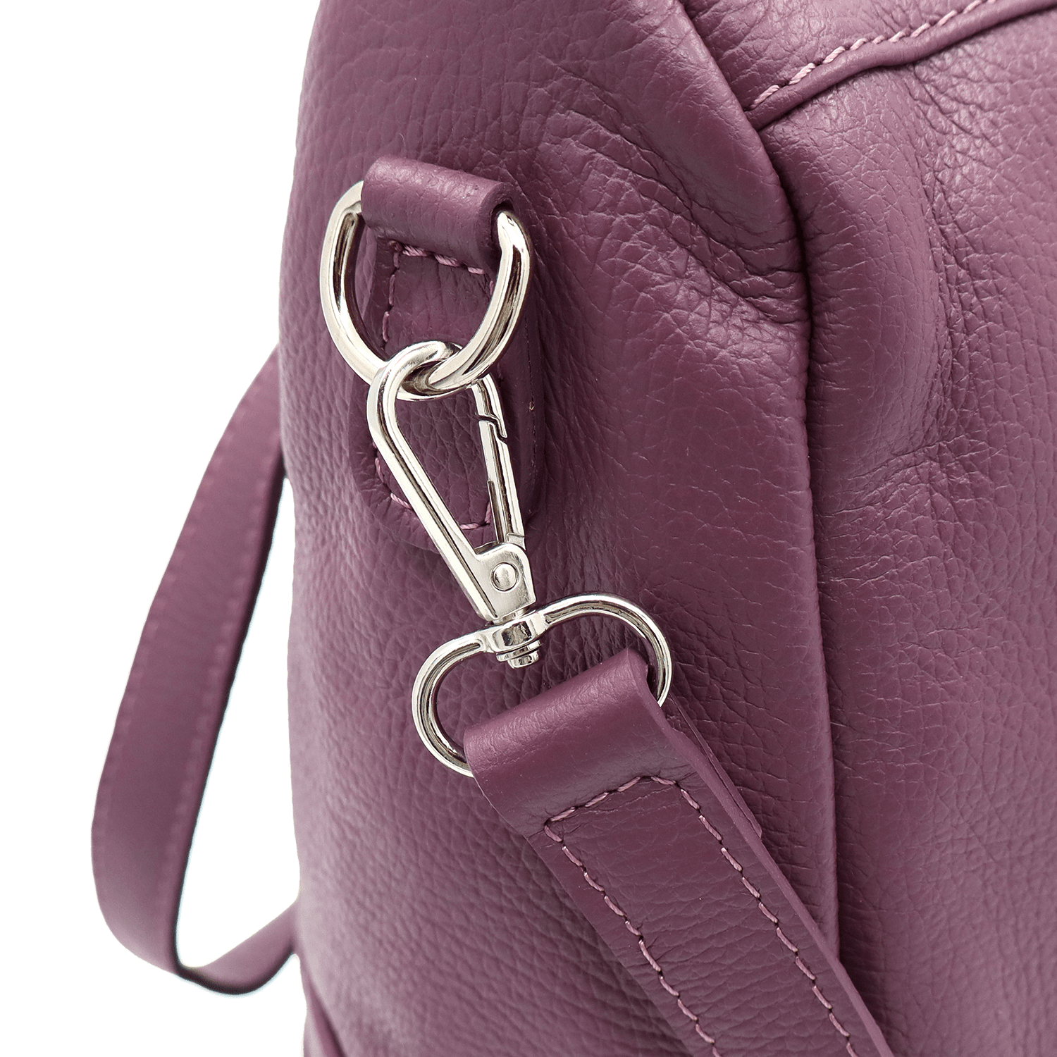 2 az 1-ben - Vittoria természetes bőr hátizsák és táska - lila