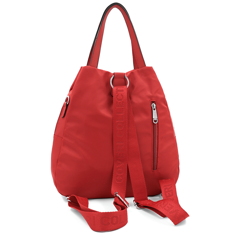 Női hátizsák szövetből, Lida medállal - piros