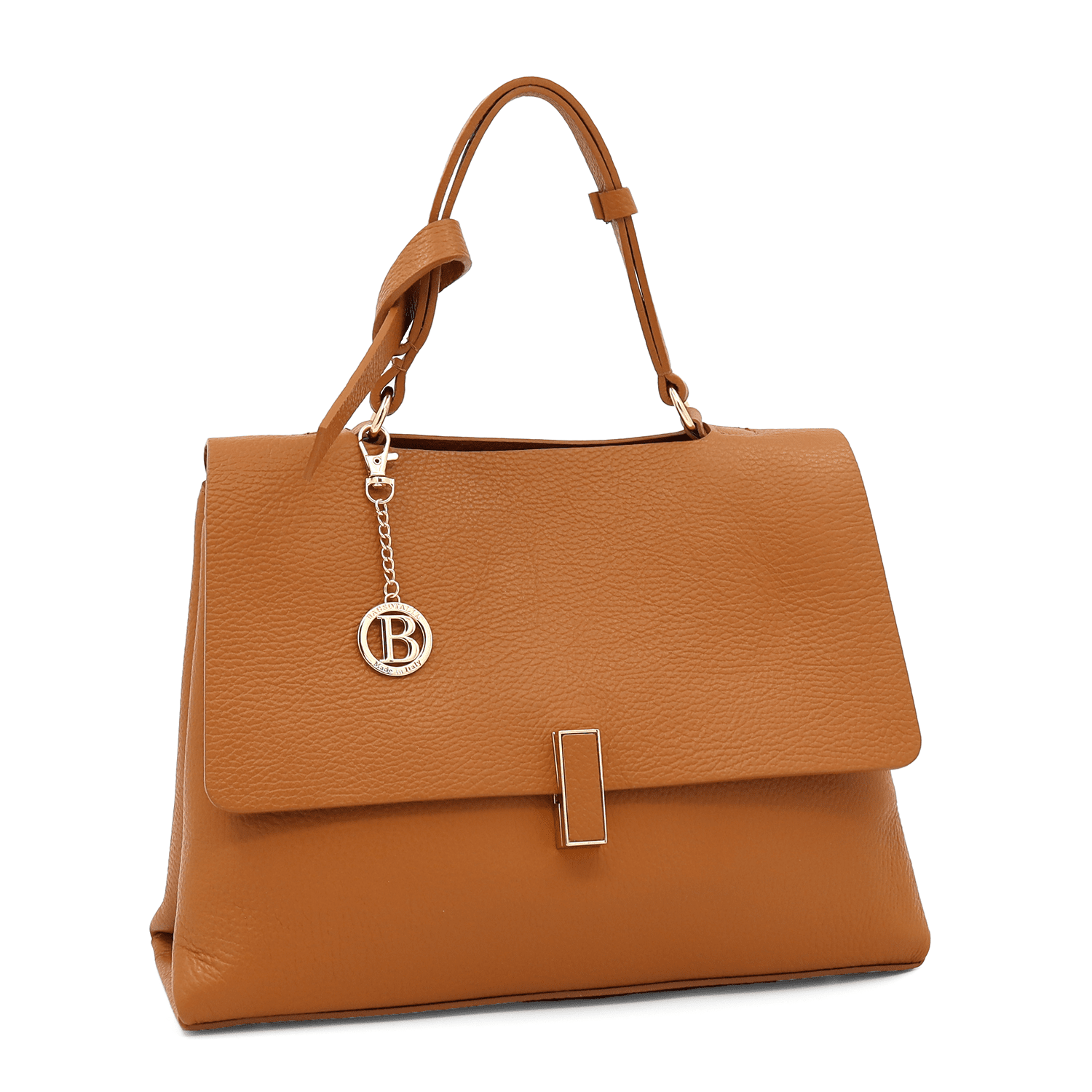 Női táska természetes bőrből Viola - cseréptetőbarna