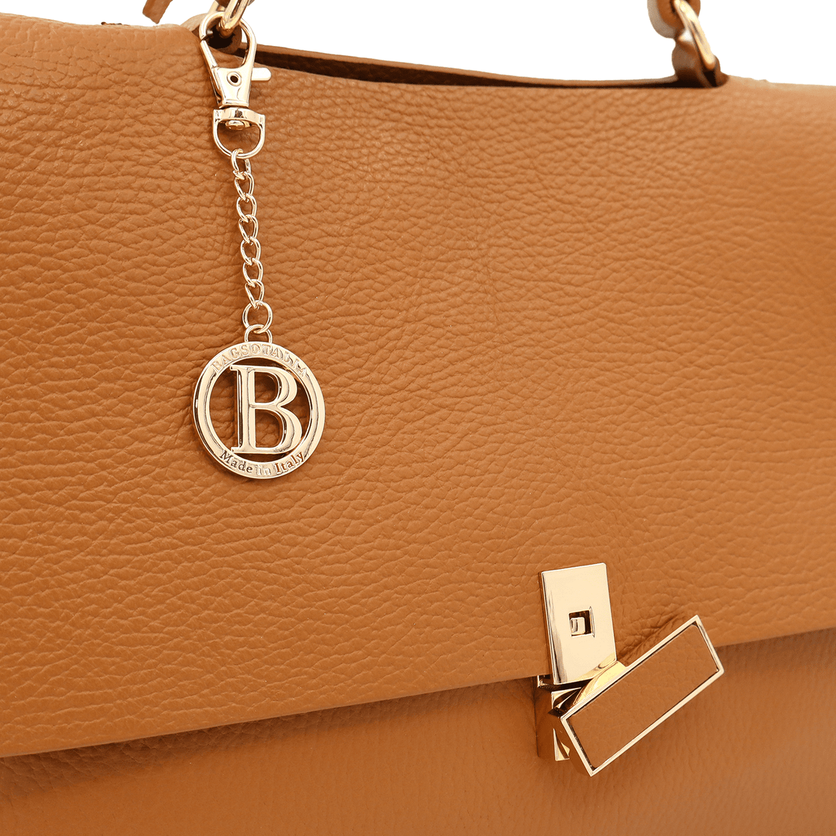 Női táska természetes bőrből Viola - cseréptetőbarna