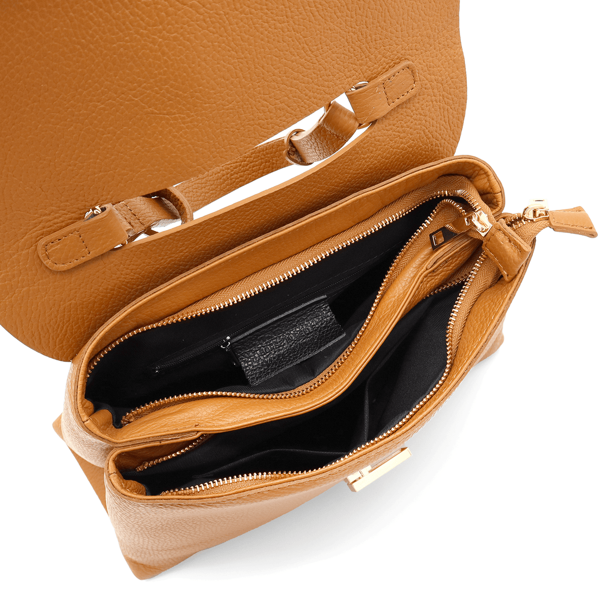 Női táska természetes bőrből Viola - cseréptetőbarna