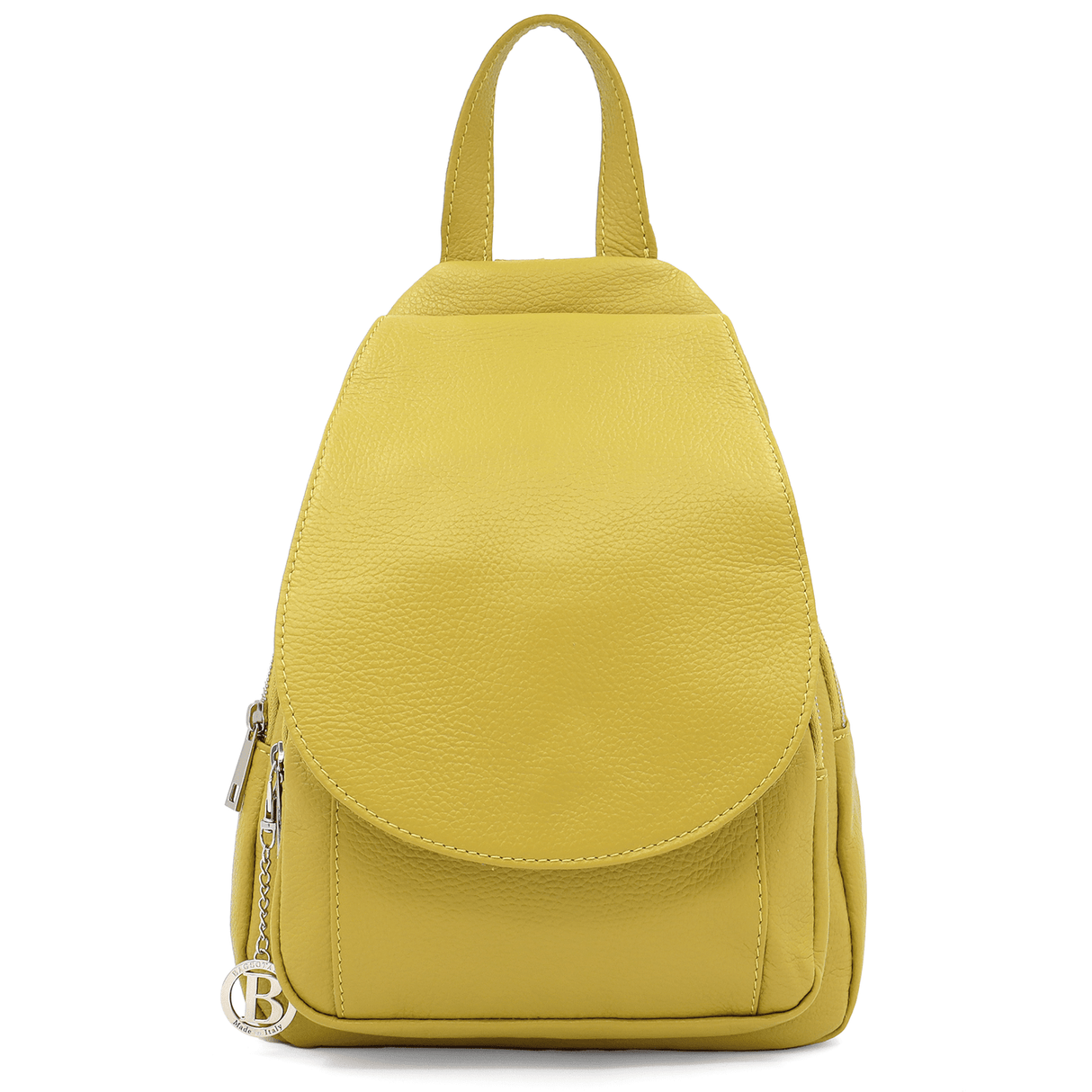 Női hátizsák természetes bőrből - lime