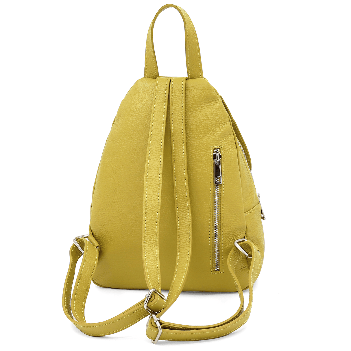 Női hátizsák természetes bőrből - lime