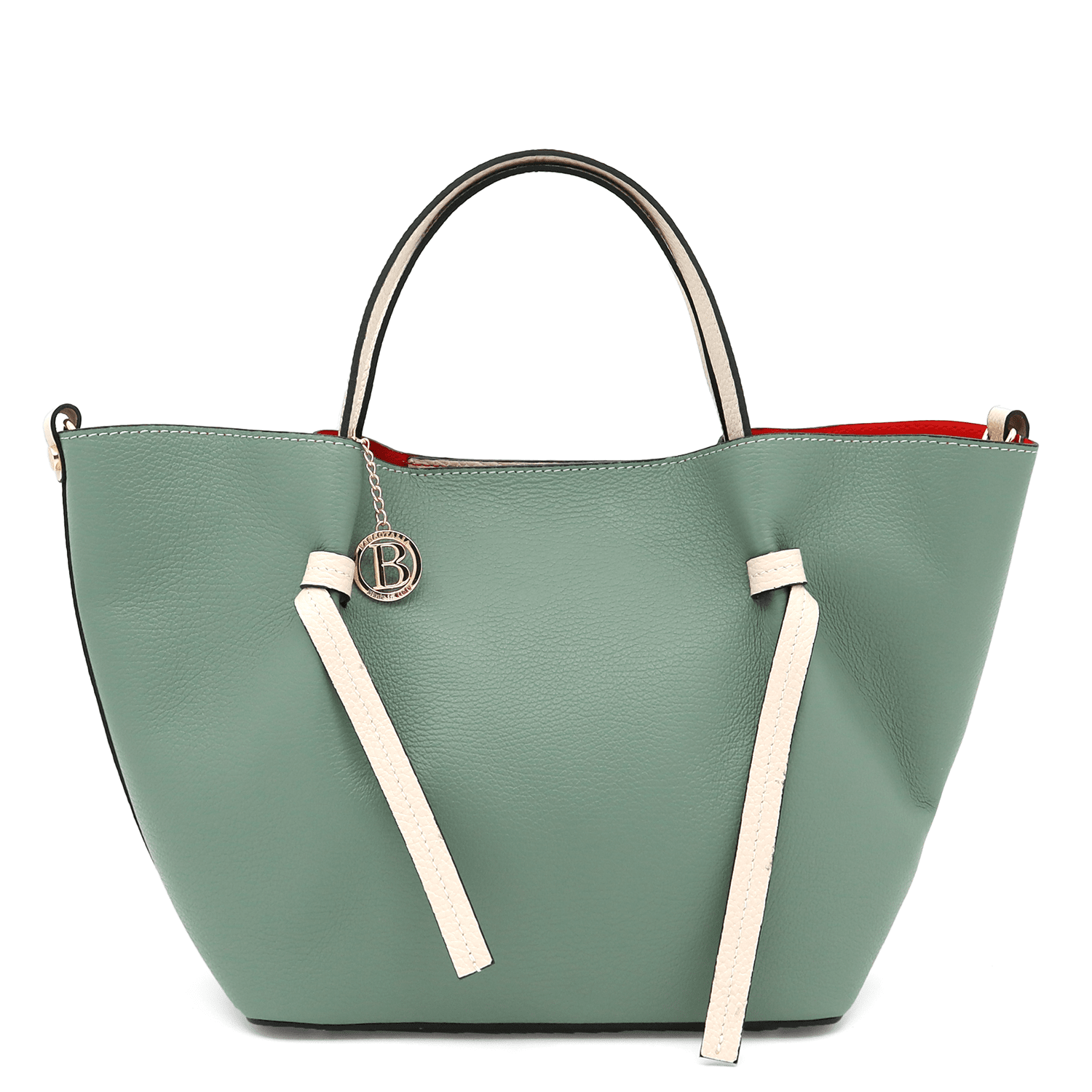 Női táska természetes bőrből Zaria - zöld